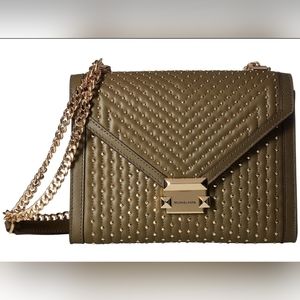Michael Kors Whitney Studded Leather Shoulder Bag